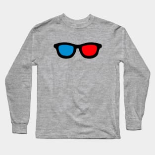 3D Glasses Long Sleeve T-Shirt